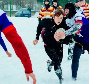 В Ужгороді грали у регбі на снігу
