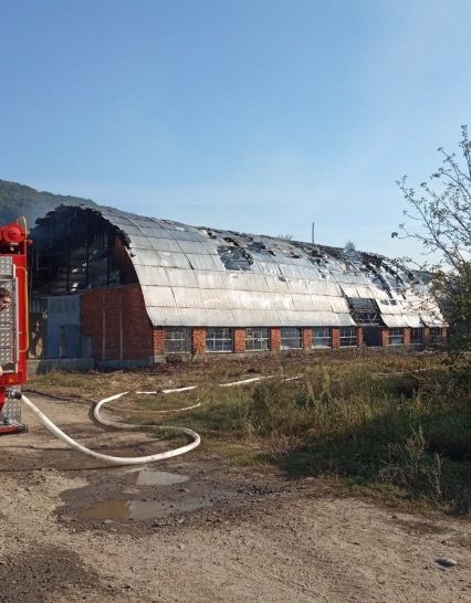 У Сваляві згорів ангар із спецтехнікою (фото)