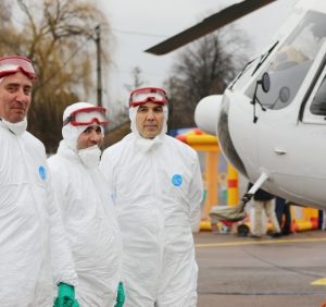 Транспортувати ймовірних інфекційних хворих на коронавірус будуть на спеціальному санітарному гелікоптері