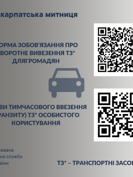 Закарпатська митниця радить заповнювати зобов’язання про зворотне вивезення авто завчасно