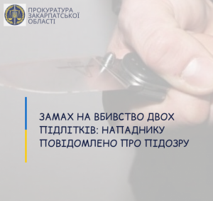 Замах на вбивство двох підлітків: на Міжгірщині прокуратура погодила підозру нападнику