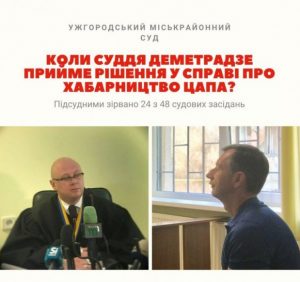 У справі про хабар заступника мера Ужгорода Цапа обвинуваченими зірвано 24 судові засідання з 48