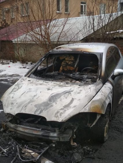 В Ужгороді згорів автомобіль. Черговий підпал
