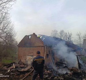 Внаслідок займання сухої трави ледь не згоріла надвірна споруда та житловий будинок
